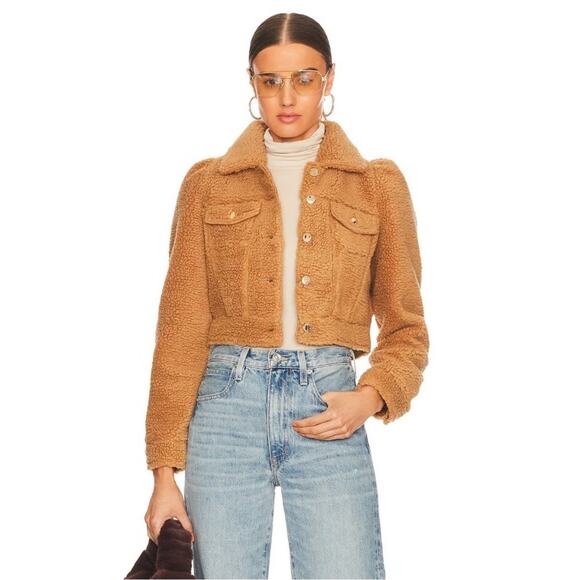 Retrofete NWT Brie Brown Teddy Jacket XL - Picture 3 of 14